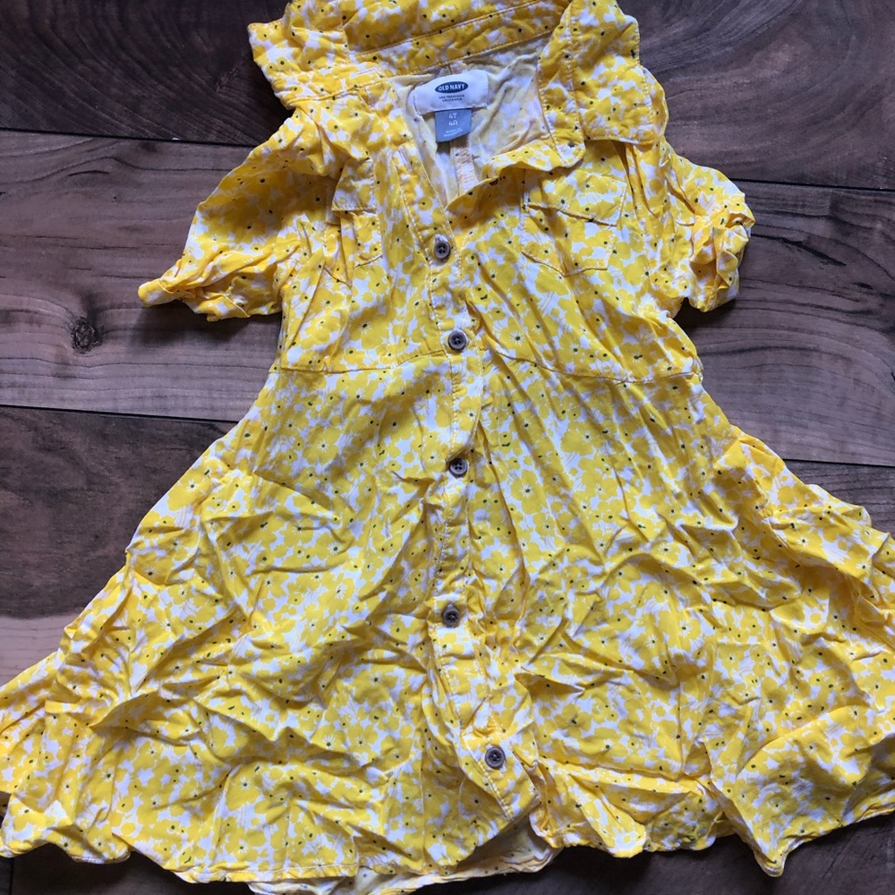 Old Navy size 4t yellow floral dress
